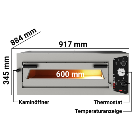 Печь для пиццы, 4 х 30 см, 1 камера - 1