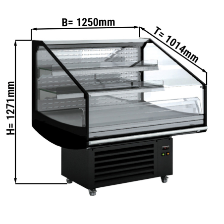 Холодильная витрина - 1.25 x 1.05 m / 2 полки GGM Gastro - 1