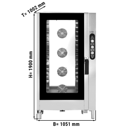 Пароконвектомат с механическим управлением - 20x GN 1/1 GGM Gastro - 1