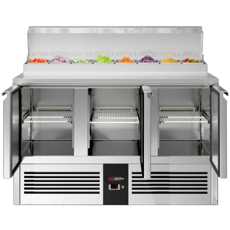 Холодильный стол саладетта PREMIUM - 1,37 x 0,7 m / 3 двери / объем: 392 л GGM Gastro - 6
