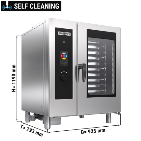 Газовый пароконвектомат с встроенным бойлером -сенсорный экран GGM Gastro - 1