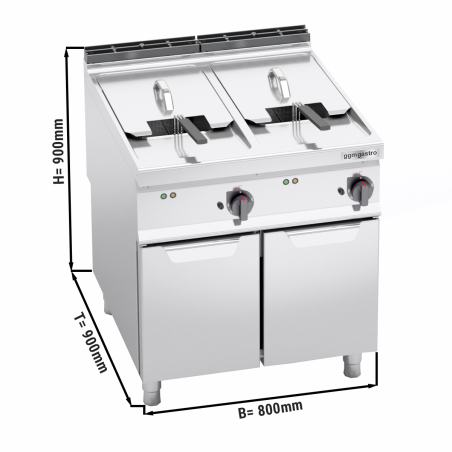 Фритюрниця електрична 22+22 літри (44 кВт) GGM Gastro - 1