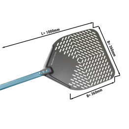 Алюминиевая лопатка для пиццы - 36 см - перфорированная GGM Gastro