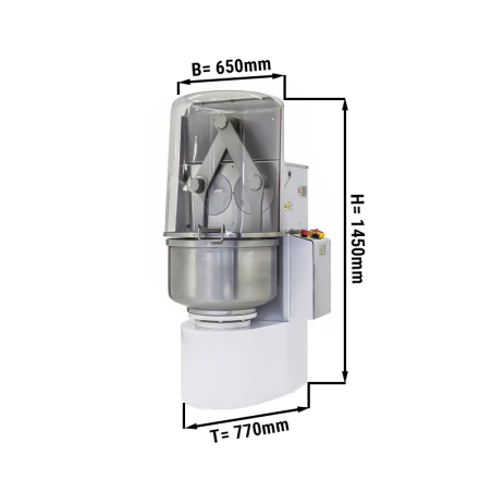 Тестомес с удлинёнными кронштейнами (объём 80 л/ 60 кг) GGM Gastro - 1