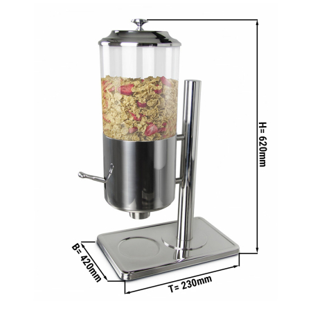 Диспенсер для мюслів 7 літрів GGM Gastro - 1