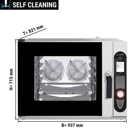 Пароконвектомат 4x EN 40 x 60 cm / система самоочистки GGM Gastro - 1