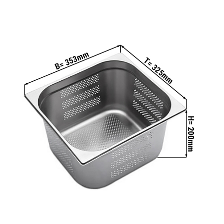 Гастроємність GN 2/3, перфорована - глибина: 200 мм GGM Gastro - 1