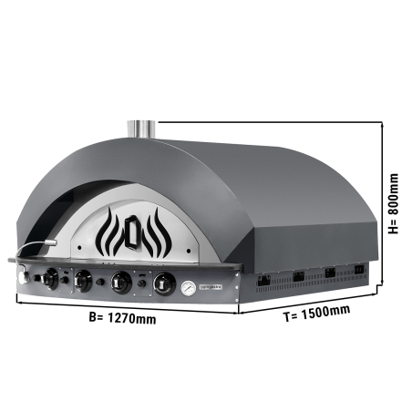 Печь для пиццы газовая, 9 х 25 см, 1 камера - 1