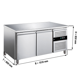 Холодильный стол для кондитерских изделий PREMIUM - 1.5 x 0.8 m / 2 двери / объем: 390 л  GGM Gastro