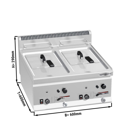 Фритюрниця газова 8+8 літрів (13,2 кВт) GGM Gastro - 1