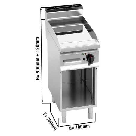 Жарова поверхня електрична - гладка - з глянцевим покриттям (4,8 kW) GGM Gastro - 1