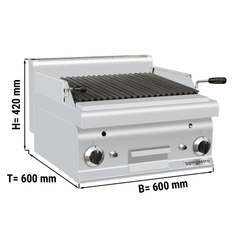 Гриль лавовий газовий (14 кВт) - можливість нахилу решітки GGM Gastro - 1
