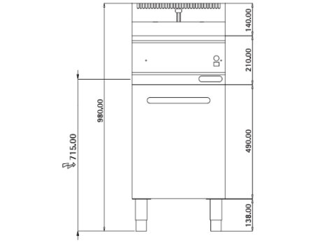 Фритюрниця електрична 18 літрів (13,5 кВт) GGM Gastro - 5