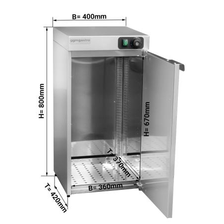 Шафа для підігріву тарілок, місткістью до 60 тарілок GGM Gastro - 1