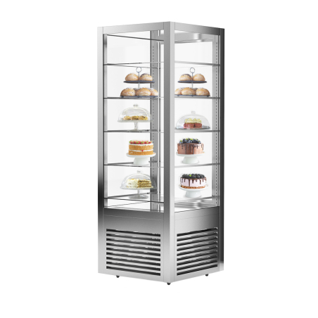 Панорамная витрина - объем: 550 л / 5 стекл.полок GGM Gastro - 2