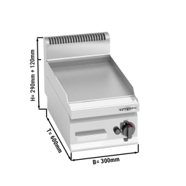 Поверхня жарова газова - гладка (4 кВт) GGM Gastro