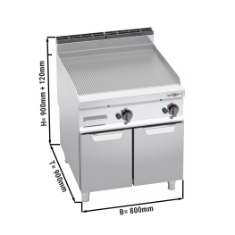 Поверхня жарова газова - рифлена (20 кВт) GGM Gastro