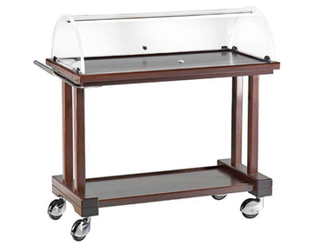 Сервірувальний візок 0,81 м - з куполом із акрилового скла GGM Gastro - 3