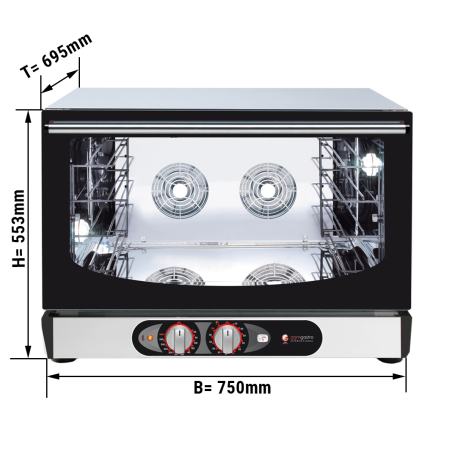 Конвекційна піч електрична з парозволоженням- 4x GN 1/1 або EN 60x40 GGM Gastro - 1