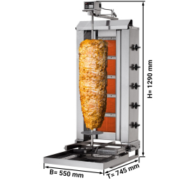 Гриль для шаурми з 5 нагрівальними елементами (рухомі) - макс. 80 кг GGM Gastro