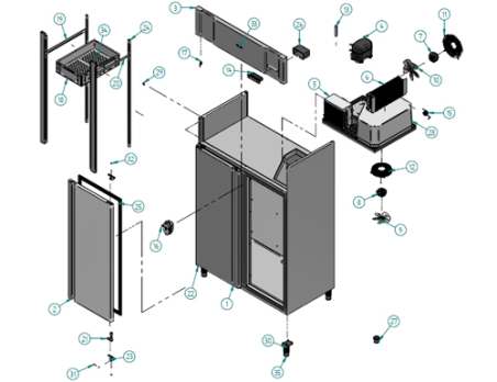 Холодильна шафа / 1400- літрів / кількість дверей- 2 / GGM Gastro - 6