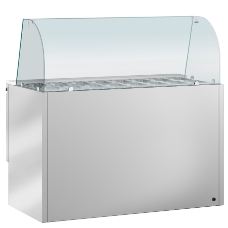 Саладетта со стекл.витриной PREMIUM 1,37 x 0,7 m - 3 стекл.двери / объем: 368л GGM Gastro - 6