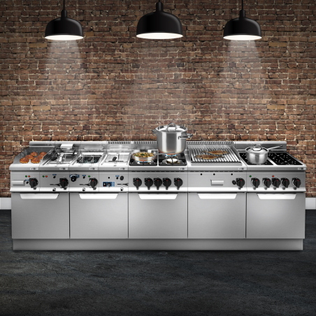 Поверхня жарова електрична - рифлена (8 кВт) GGM Gastro - 5