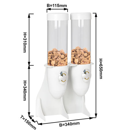 Диспенсер для мюслів - подвійний GGM Gastro - 1