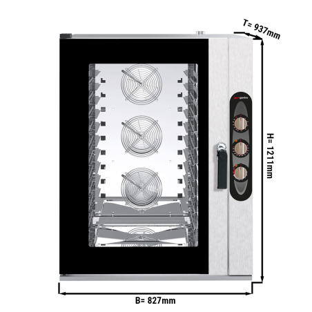 Пароконвектомат с механическим управлением - 12x GN 1/1 GGM Gastro - 1
