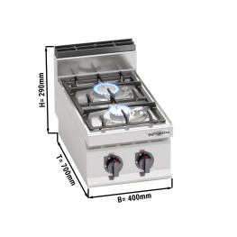Плита газовая (2 конфорки / автоподжиг) GGM Gastro