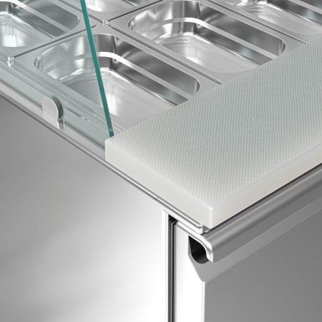 Саладетта со стекл.витриной PREMIUM 1,37 x 0,7 m - 3 стекл.двери / объем: 368л GGM Gastro - 7