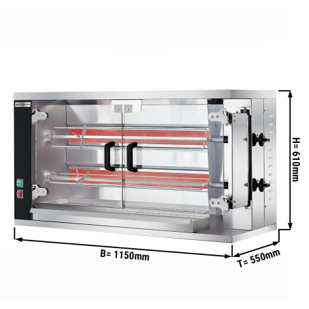 Гриль для курей газовий - 2 рожни на 10 курей GGM Gastro - 1