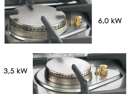 Плита газовая ( 6 конфорок / мощность: 33,5 кВт / автоподжиг) GGM Gastro - 4