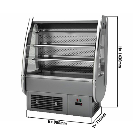 Пристенная холодильная горка 0,9 x 0,71 m (2 полки) GGM Gastro - 1