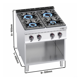 Плита газовая (4 конфорки / автоподжиг) GGM Gastro