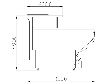 Прилавок 0,8 х 1,15 м GGM Gastro - 7