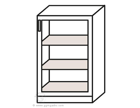 Холодильник барний - 0,6 x 0,51 m - 125 Л - 1 скляні двері - чорний GGM Gastro - 4