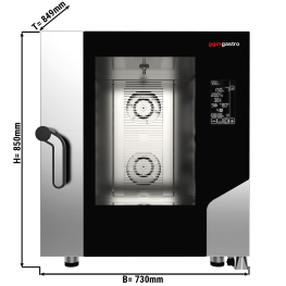 Пароконвектомат - Цифровий - 7x GN 1/1 - вкл. систему очищення