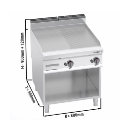 Поверхня жарова газова - гладко-рифлена (20 кВт) GGM Gastro