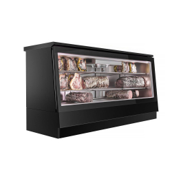 Холодильна вітрина для презентації та зберігання дозрілого м’яса - чорна  GGM Gastro
