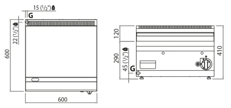 Поверхня жарова газова - гладка (8 кВт) GGM Gastro - 4