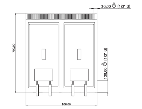 Фритюрниця газова 15+15 літрів (25,4 кВт) GGM Gastro - 5