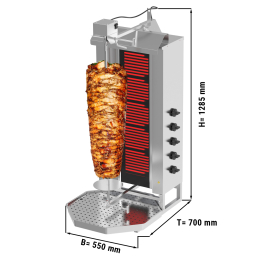 Гриль для шаурми з 5 нагрівальними елементами / макс. 80 кг  GGM Gastro