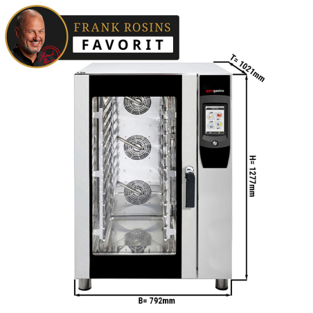 Пароконвектомат 12 GN 1/1 (цифровое управление / функция самоочистки / мощность: 16,1 кВт ) GGM Gastro - 1