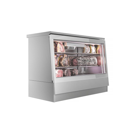 Холодильна вітрина для презентації та зберігання дозрілого м’яса - сіра GGM Gastro - 1