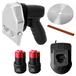 Електричний ніж для шаурми - Продуктивність: 60 кг/24 - вкл. 2 акумулятори та річуче лезо