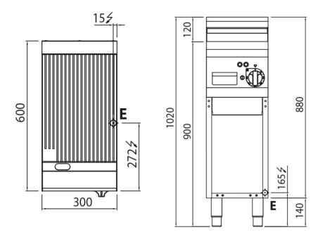 Жарочная поверхность (электрическая/рифленая) GGM Gastro - 4