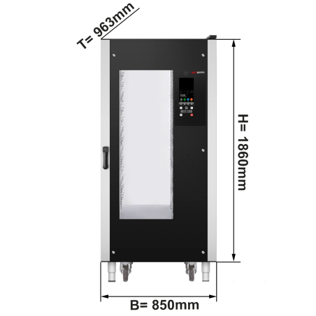 Пароконвектомат 16x EN 400 x 600 / тележка стелажная GGM Gastro - 1