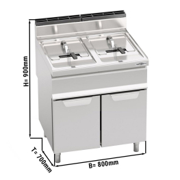 Фритюрниця газова 20+20 літрів (33 кВт) GGM Gastro