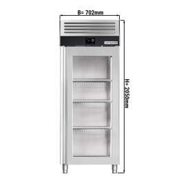 Морозильна шафа - 0,7 x 0,81 m - 1 скляні двері GGM Gastro